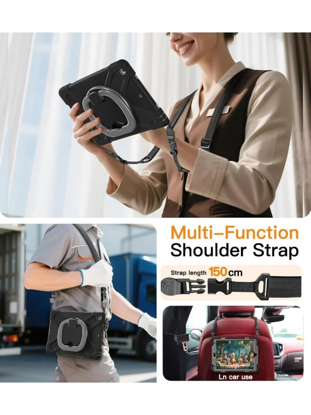 Shockproof iPad Case for 9th/8th/7th Gen (10.2 inch) - Durable, Lightweight